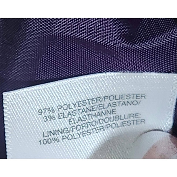 Black Label by EvanPicone Womens Purple Long Sleeve Collarless Blazer Size 4 - Picture 7 of 8